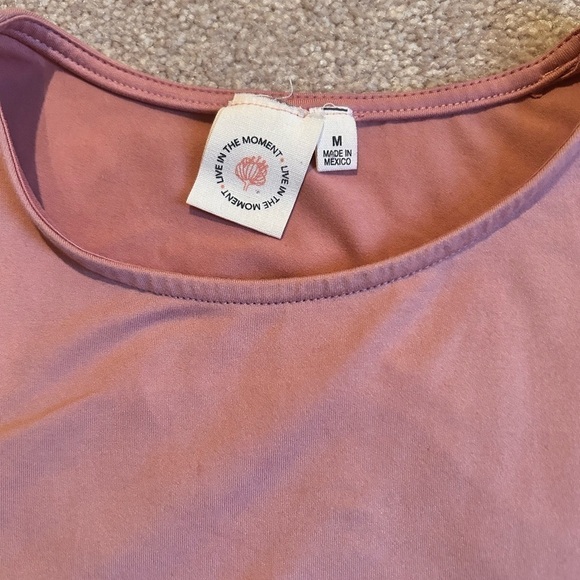 Live in the Moment Dusky Pink Pullover Cropped Tank - Picture 2 of 3